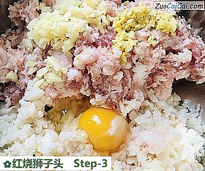 红烧狮子头做法第三步骤