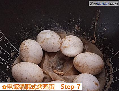 电饭锅韩式烤鸡蛋做法第七步骤