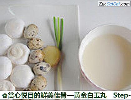 赏心悦目的鲜美佳肴—黄金白玉丸做法第一步骤