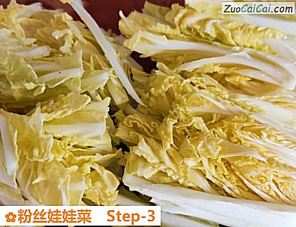 粉丝娃娃菜做法第三步骤