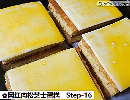 网红肉松芝士蛋糕做法第十六步骤