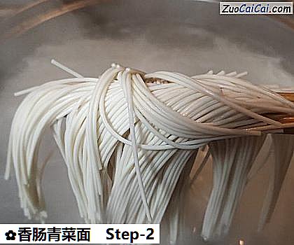香肠青菜面做法第二步骤