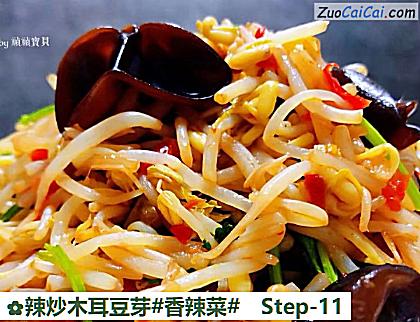 辣炒木耳豆芽做法第十一步骤