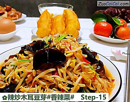 辣炒木耳豆芽做法第十五步骤