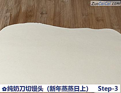 纯奶刀切馒头做法第三步骤