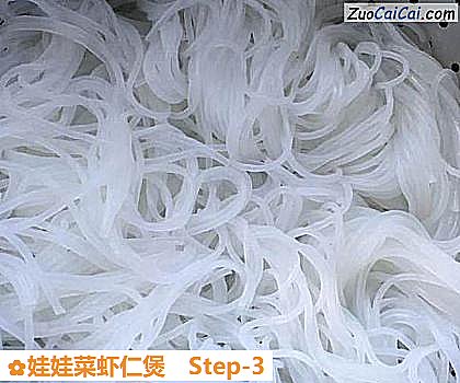 娃娃菜虾仁煲做法第三步骤