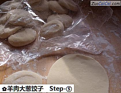 羊肉大葱饺子做法第五步骤