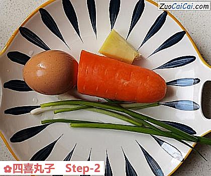 四喜丸子做法第二步骤