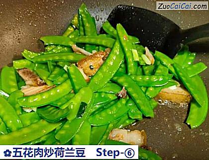 五花肉炒荷兰豆做法第六步骤