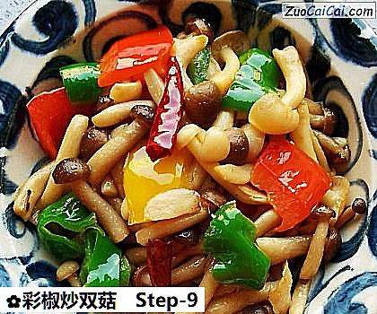 彩椒炒双菇做法第九步骤
