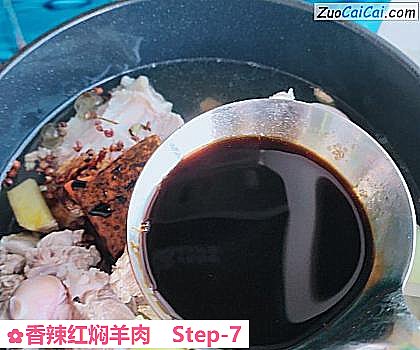 香辣红焖羊肉做法第七步骤