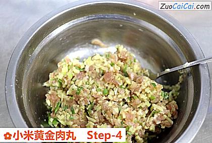 小米黄金肉丸做法第四步骤