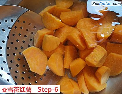 雪花红薯做法第六步骤