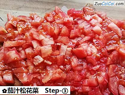 茄汁松花菜做法第三步骤