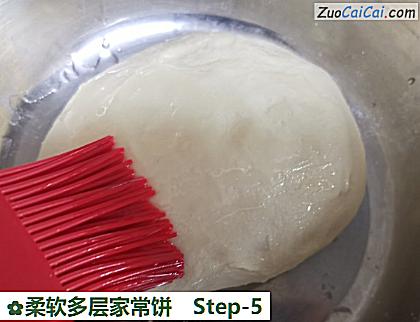 柔软多层家常饼做法第五步骤