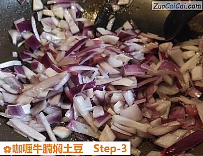 咖喱牛腩焖土豆做法第三步骤