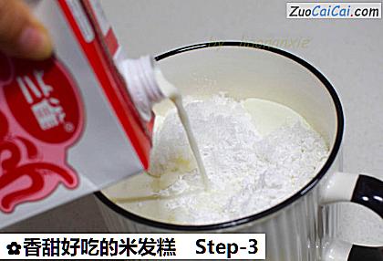 香甜好吃的米发糕做法第三步骤