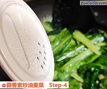 蒜香素炒油麦菜做法第四步骤