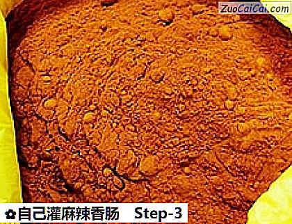 自己灌麻辣香肠做法第三步骤