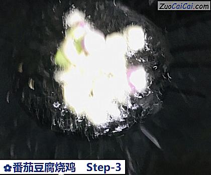 番茄豆腐烧鸡做法第三步骤