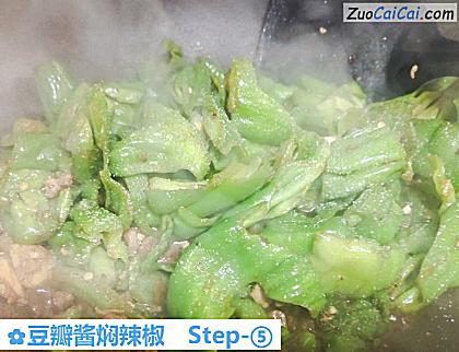 豆瓣酱焖辣椒做法第五步骤