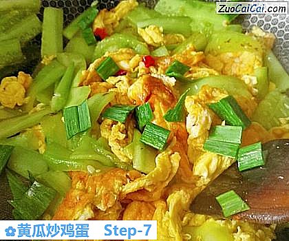 黄瓜炒鸡蛋做法第七步骤