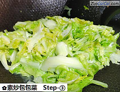 素炒包包菜做法第三步骤