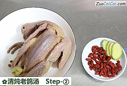清炖老鸽汤做法第二步骤
