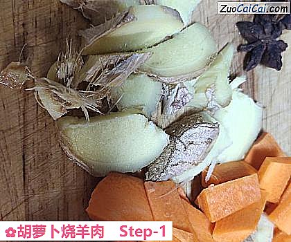 胡萝卜烧羊肉做法第一步骤