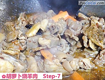 胡萝卜烧羊肉做法第七步骤