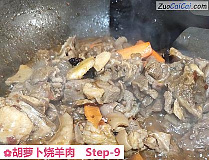 胡萝卜烧羊肉做法第九步骤