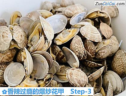 香辣过瘾的爆炒花甲做法第三步骤