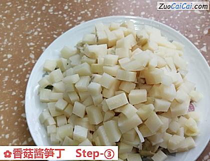 香菇酱笋丁做法第三步骤