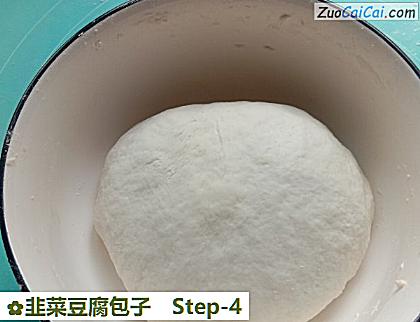韭菜豆腐包子做法第四步骤