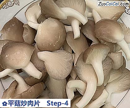 平菇炒肉片做法第四步骤