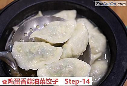 鸡蛋香菇油菜饺子做法第十四步骤