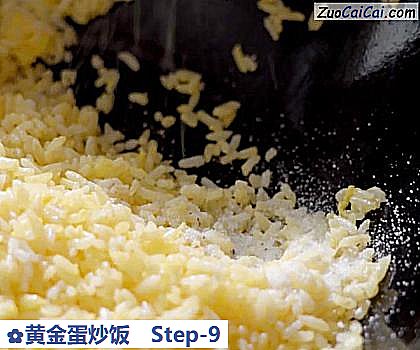 黄金蛋炒饭做法第九步骤