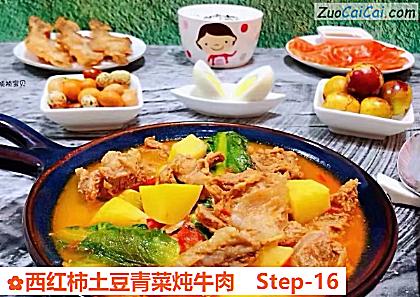 西红柿土豆青菜炖牛肉做法第十六步骤