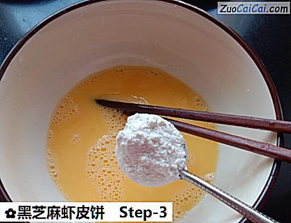 黑芝麻虾皮饼做法第三步骤