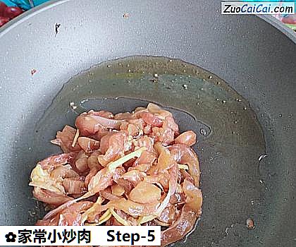 家常小炒肉做法第五步骤