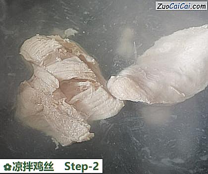 凉拌鸡丝做法第二步骤