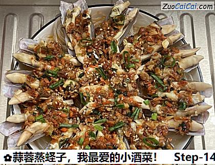 蒜蓉蒸蛏子做法第十四步骤