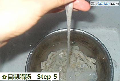 自制腊肠做法第五步骤