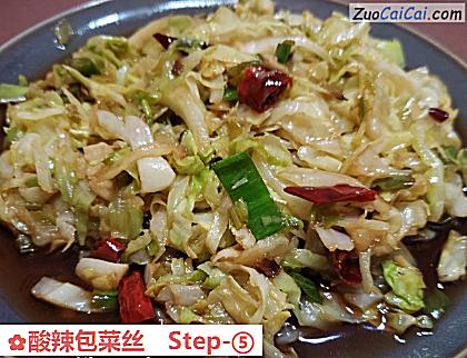 酸辣包菜丝做法第五步骤