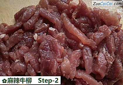 麻辣牛柳做法第二步骤