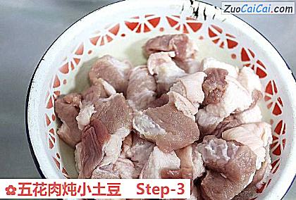 五花肉炖小土豆做法第三步骤