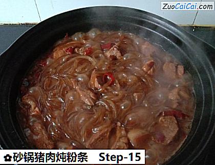 砂锅猪肉炖粉条做法第十五步骤