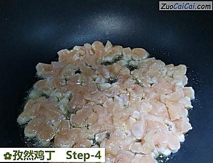 孜然鸡丁做法第四步骤