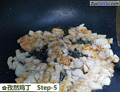孜然鸡丁做法第五步骤