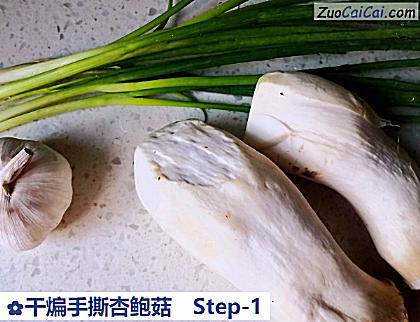 干煸手撕杏鲍菇做法第一步骤
